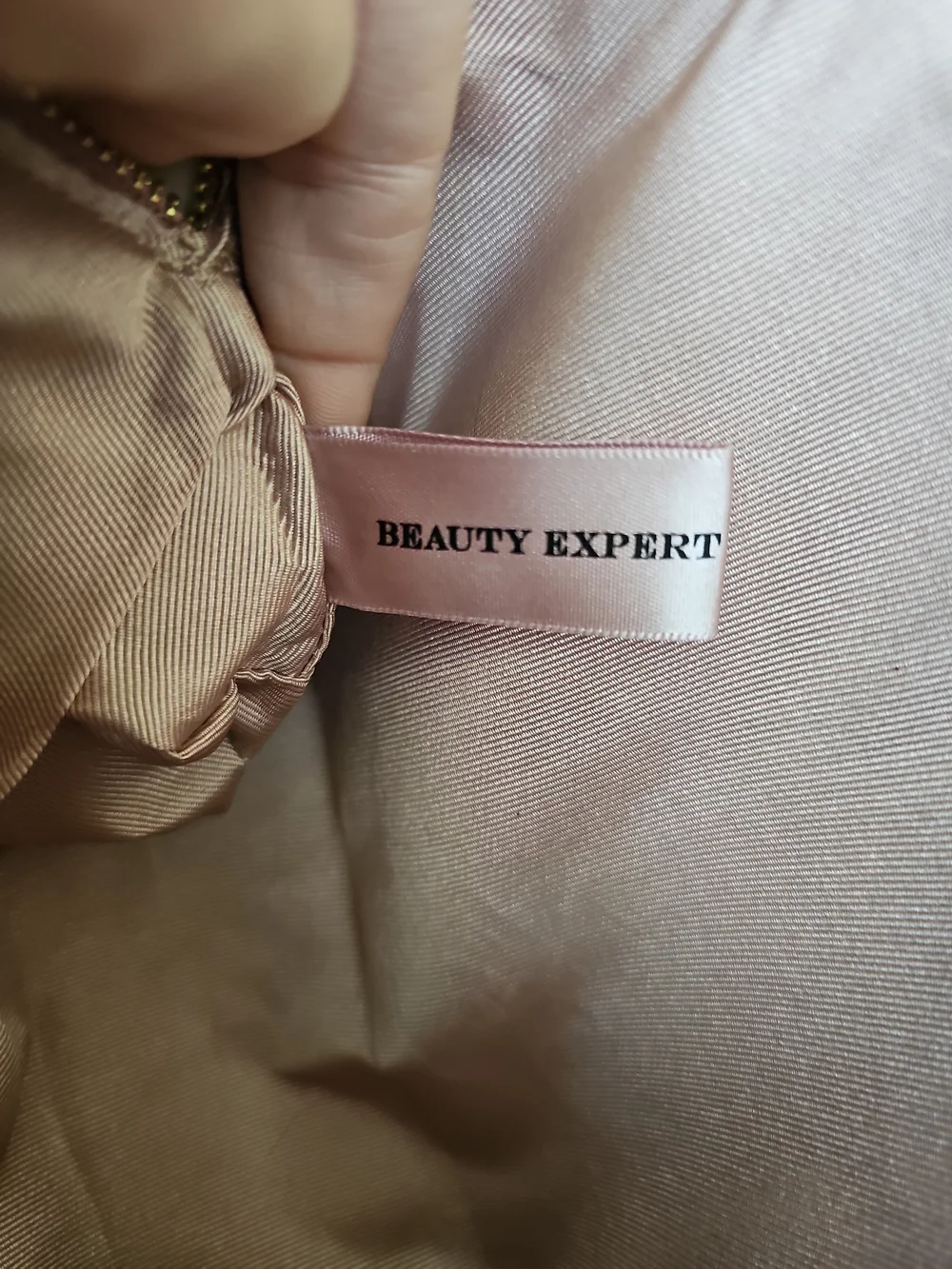Beauty Expert Blush Pink Makeup Bag Travel Cosmetic Wristlet Pouch